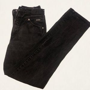 High waist black boyfriend jeans